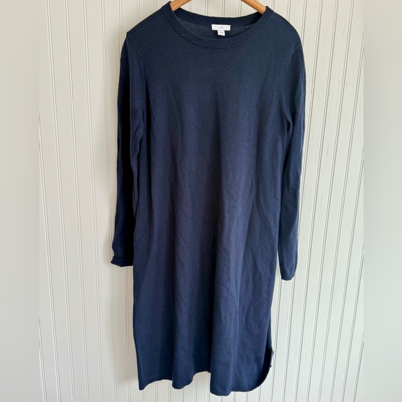 J. Jill Dresses & Skirts - J. Jill Classic Navy Long-Sleeve Knit Dress Size XS